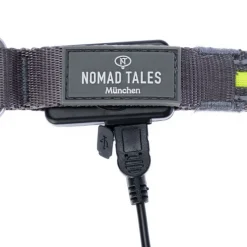 Nomad Tales Spirit USB LED nylonhalsbånd, neongul & grå