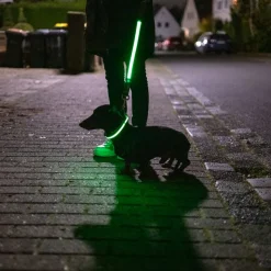 Nomad Tales Spirit USB LED nylonhalsbånd, neongul & grå