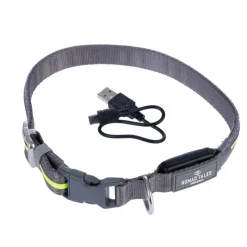Nomad Tales Spirit USB LED nylonhalsbånd, neongul & grå