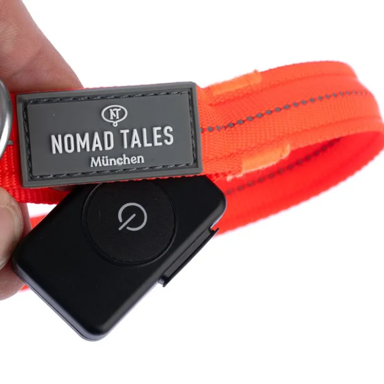 Nomad Tales Spirit USB LED nylonhalsbånd, orange
