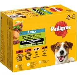 Pedigree Adult portionsposer blandet pakke