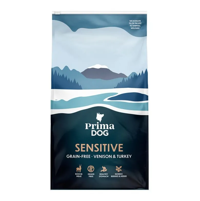 PrimaDog Adult Sensitive Kornfri Vildt & Kalkun