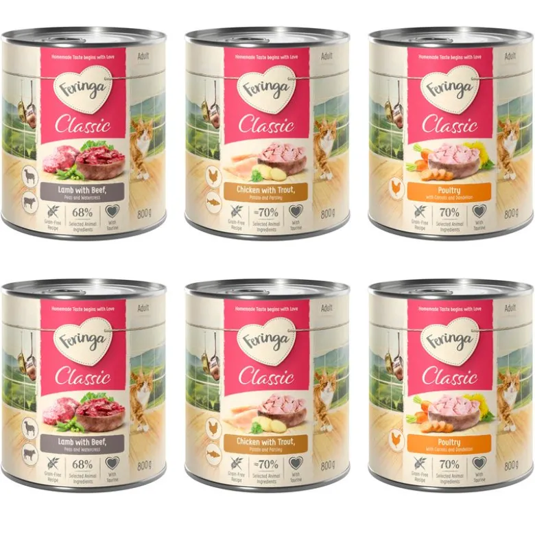 Prøvepakke Feringa Classic Meat 6 x 800 g