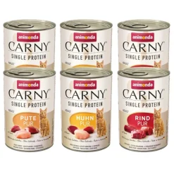 Prøvepakke: 6 x 400 g Animonda Carny Monoprotein Adult