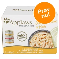 Prøvepakke: 12 x 156 g Applaws i bouillon