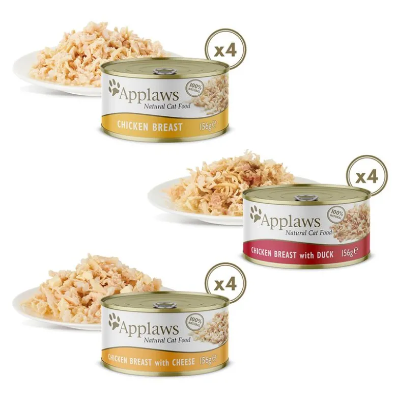 Prøvepakke: 12 x 156 g Applaws i bouillon