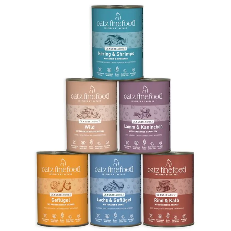 Prøvepakke: 6 x 400 g catz finefood
