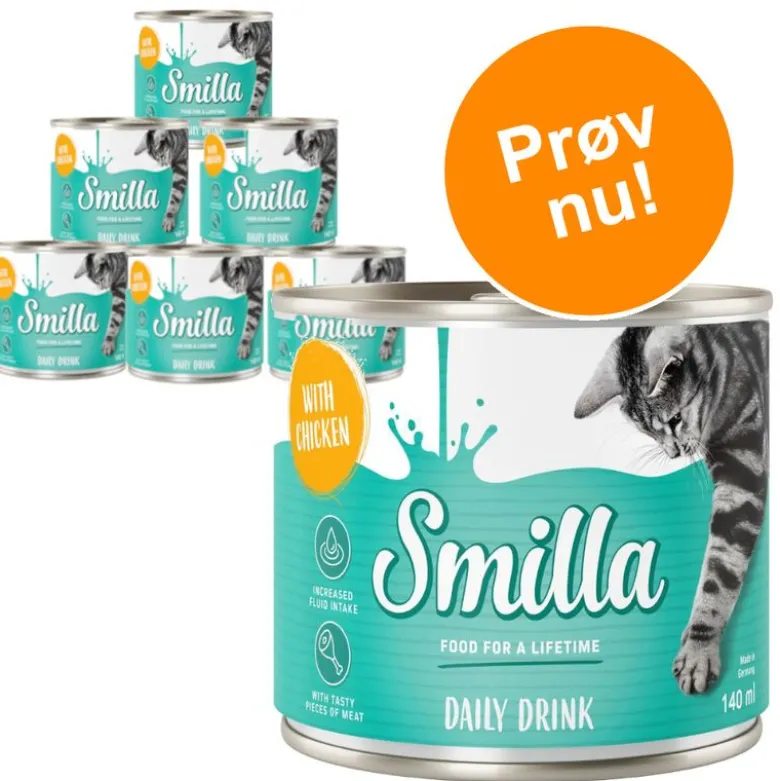 Prøvepakke: 6 x 140 ml Smilla kattedrik