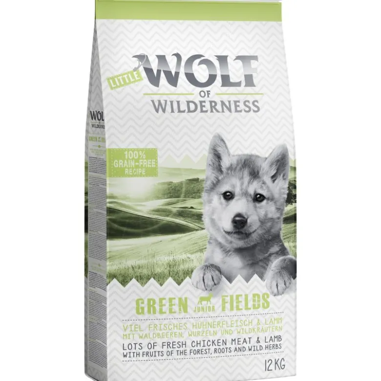 Prøvepris: 12 kg Wolf of Wilderness + 6 x 400 g / 6 x 800 g vådfoder