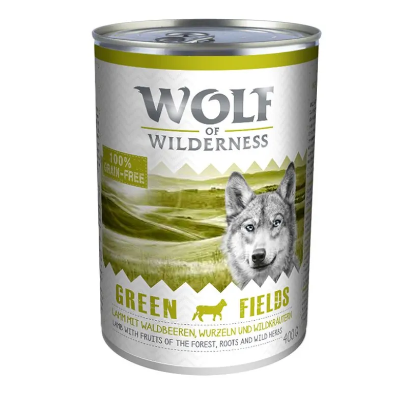 Prøvepris: 12 kg Wolf of Wilderness + 6 x 400 g / 6 x 800 g vådfoder