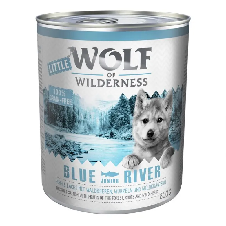 Prøvepris: 12 kg Wolf of Wilderness + 6 x 400 g / 6 x 800 g vådfoder