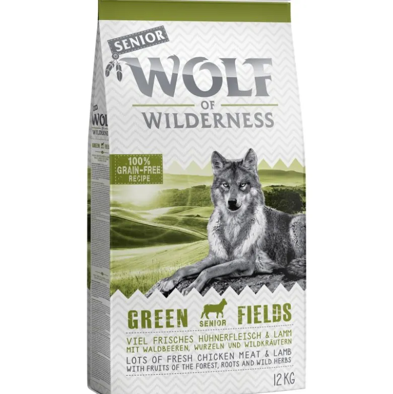 Prøvepris: 12 kg Wolf of Wilderness + 6 x 400 g / 6 x 800 g vådfoder