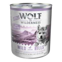 Prøvepris: 12 kg Wolf of Wilderness + 6 x 400 g / 6 x 800 g vådfoder