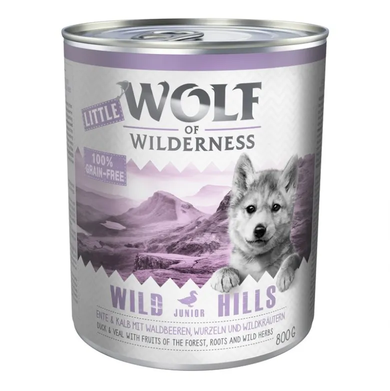 Prøvepris: 12 kg Wolf of Wilderness + 6 x 400 g / 6 x 800 g vådfoder