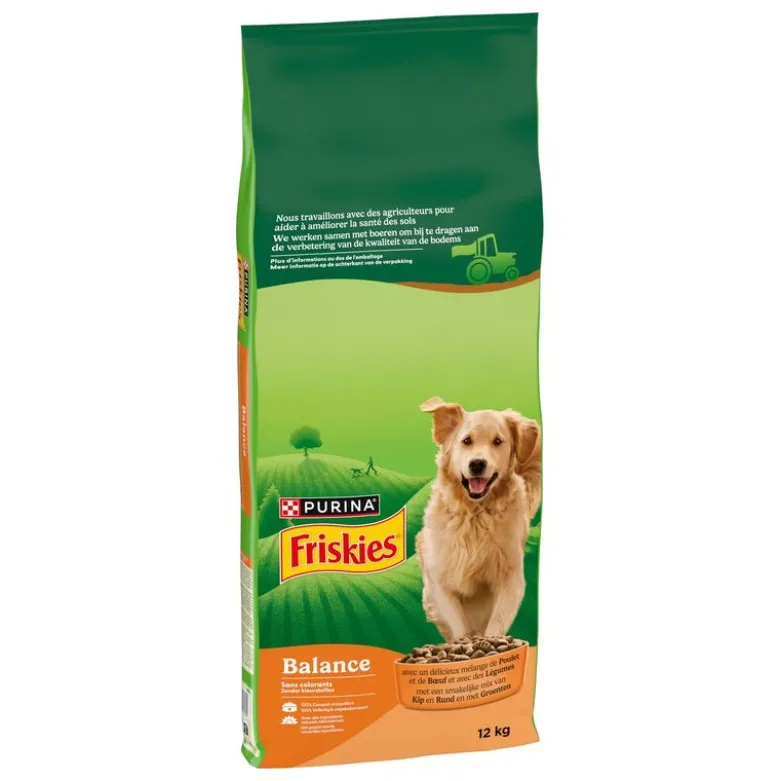PURINA Friskies Balance Dog med kylling, oksekød og grøntsager