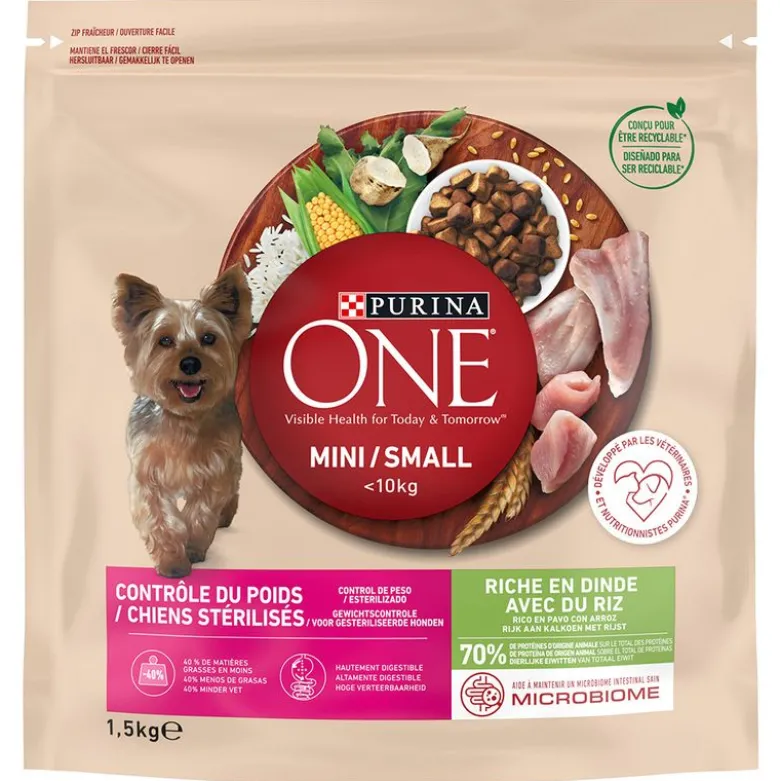 PURINA ONE Mini Adult Weight Control / Sterilised Kalkun & Ris