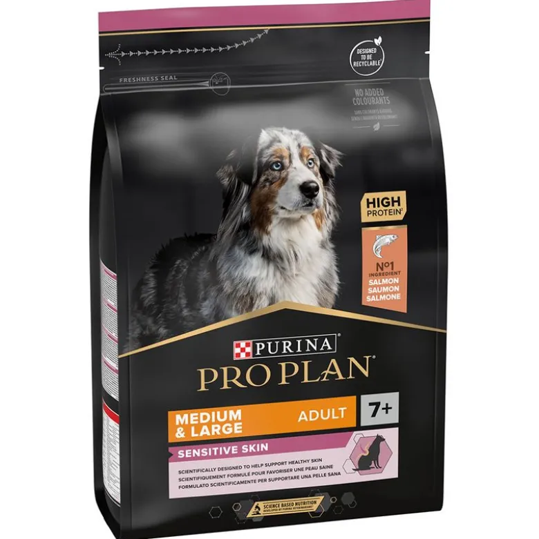 PURINA PRO PLAN Adult 7+ Medium & Large Sensitive Skin Laks & Ris