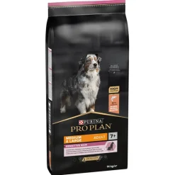 PURINA PRO PLAN Adult 7+ Medium & Large Sensitive Skin Laks & Ris
