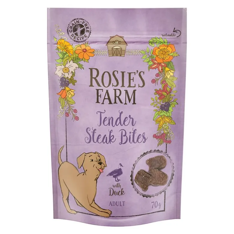 Rosie's Farm Snacks Adult "Tender Steak Bites" And