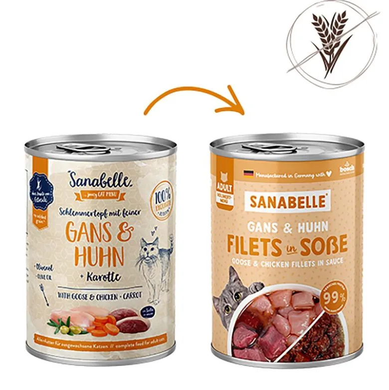 Sanabelle kød i sauce 6 x 380 g