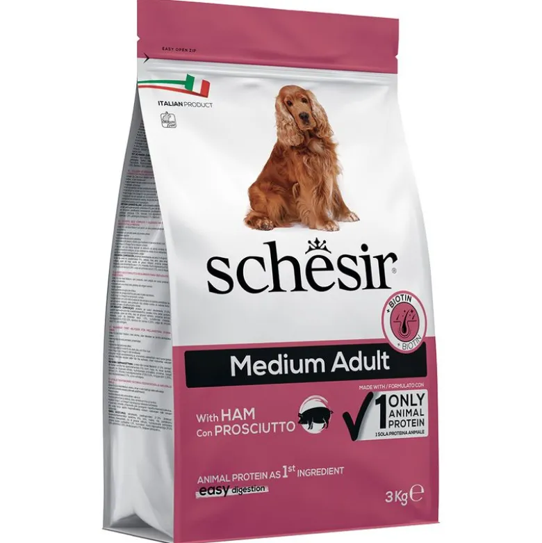 Schesir Hund Medium Voksen med skinke
