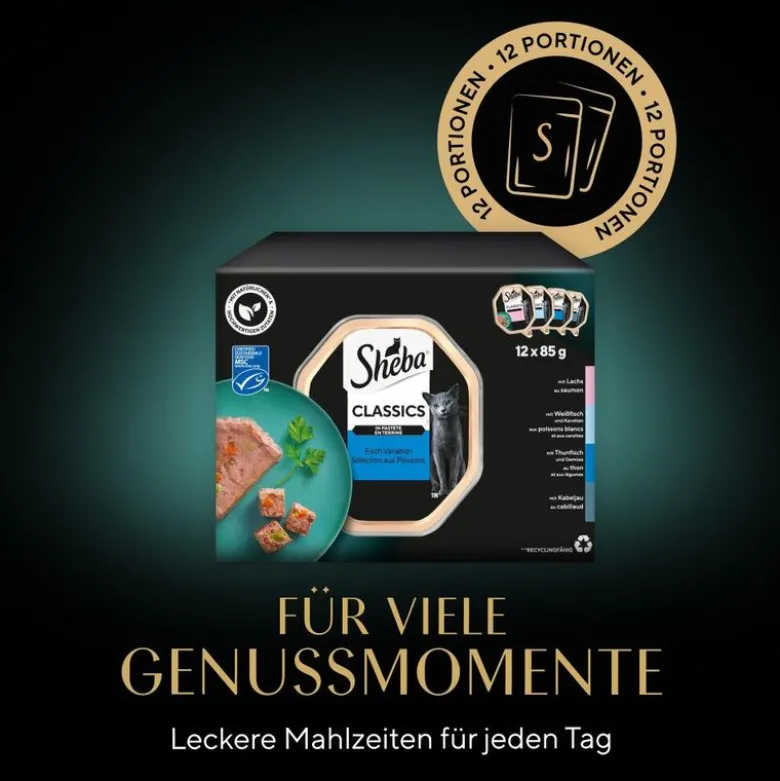 Sheba Uimodståelige Varianter i bakke 12 x 85 g