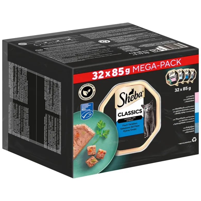 Sheba Uimodståelige Varianter bakke 32 x 85 g
