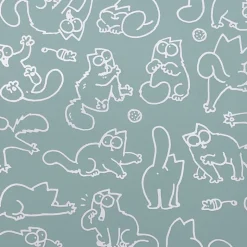 Simon's Cat Dækkeserviet, turkis