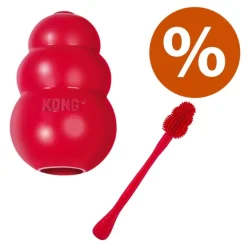 Sparset: KONG Classic + KONG rengøringsbørste