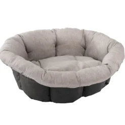 Sæt med Ferplast Siesta Deluxe-kurv med beige Sofà Tweed-betræk