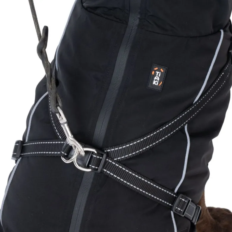 TIAKI Arkon hundejakke med sele, sort