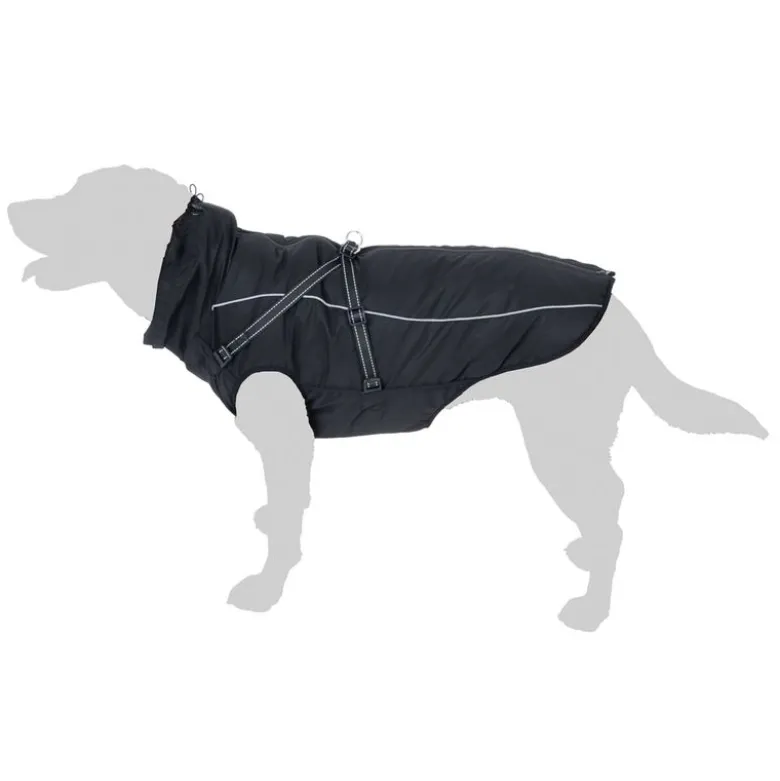 TIAKI Arkon hundejakke med sele, sort