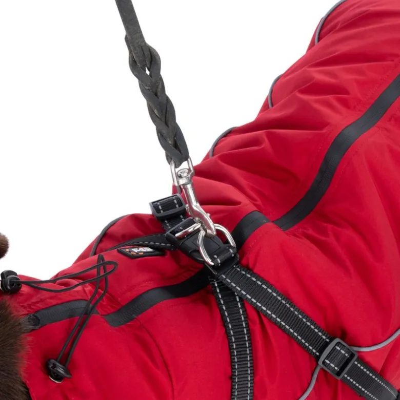 TIAKI Arkon hundejakke med sele, rød