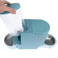 TIAKI foder- og vanddispenser, lyseblå