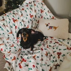 TIAKI Funny Winter Dog hyggetæppe