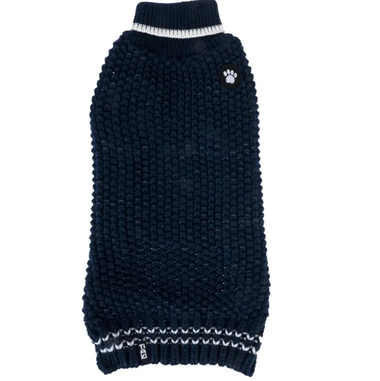 TIAKI hundetrøje Reflective Knit, mørkeblå