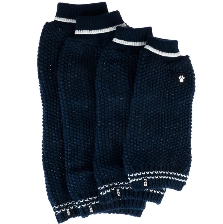 TIAKI hundetrøje Reflective Knit, mørkeblå