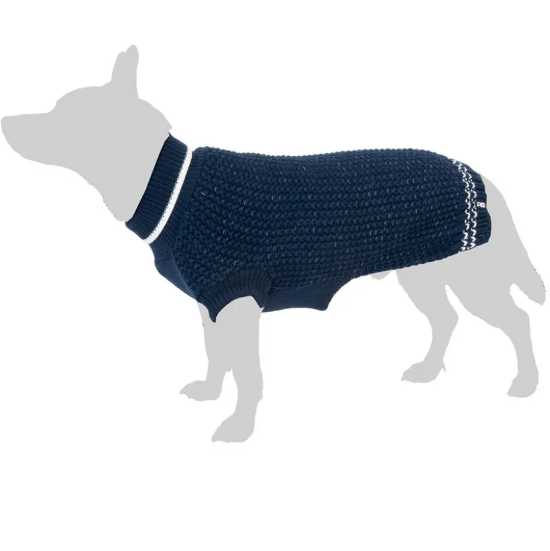 TIAKI hundetrøje Reflective Knit, mørkeblå