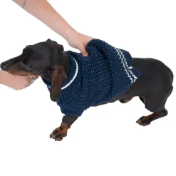 TIAKI hundetrøje Reflective Knit, mørkeblå
