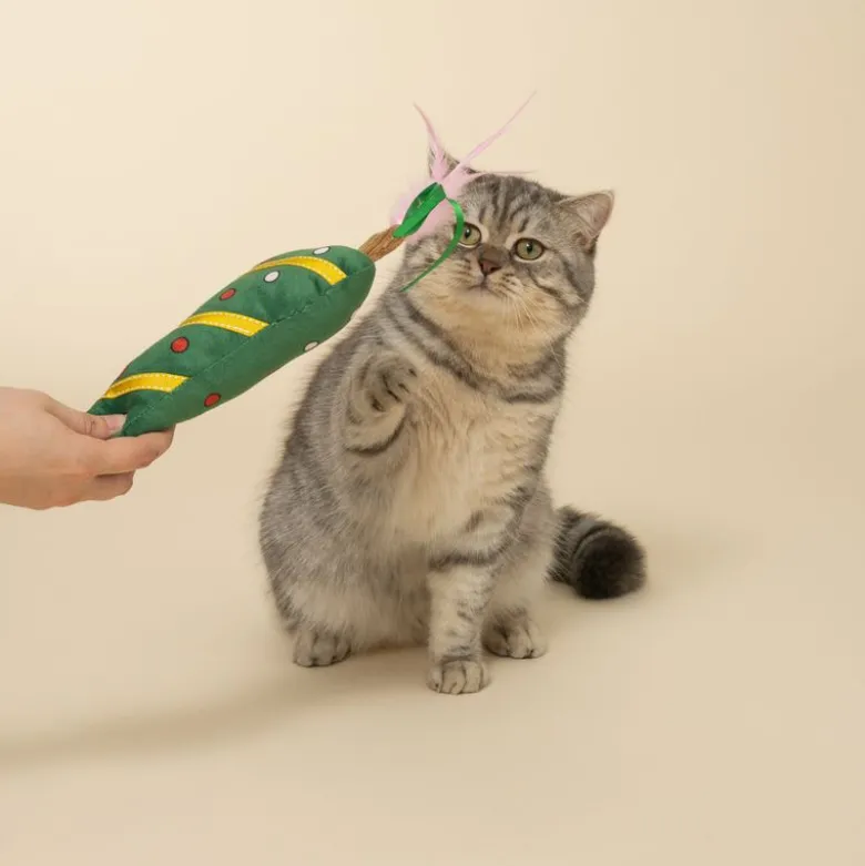 TIAKI katte-legetøjsjuletræ med bånd