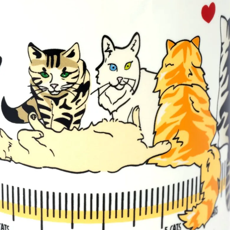 TIAKI keramikkrus "I Measure My Love By The Cat"