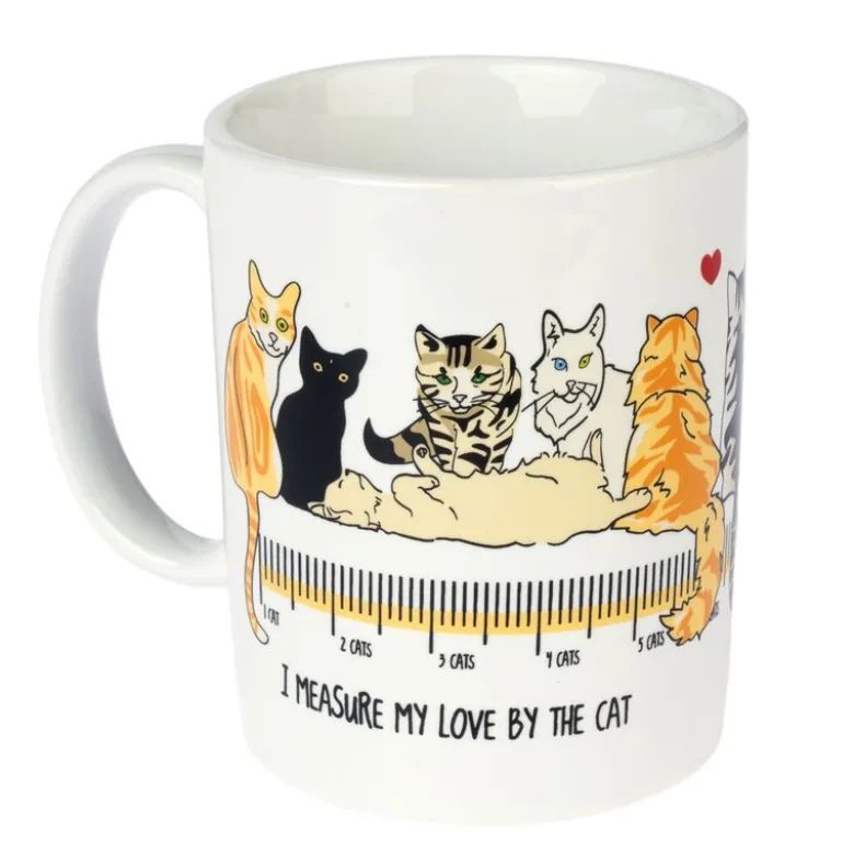 TIAKI keramikkrus "I Measure My Love By The Cat"