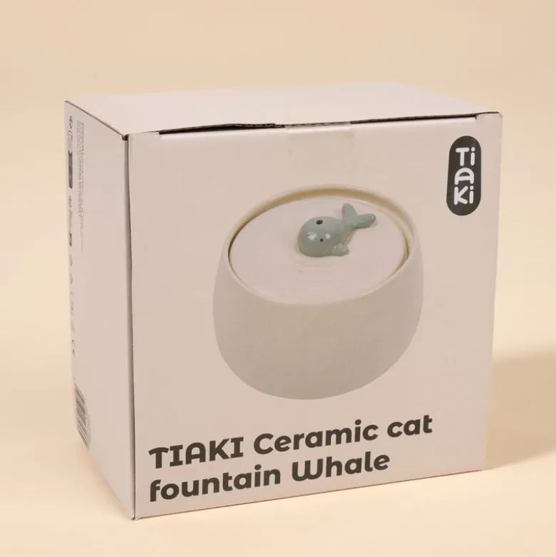 TIAKI Keramisk drikkefontæne Hval