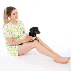 TIAKI Pet & Parent matchende pyjamas, citron