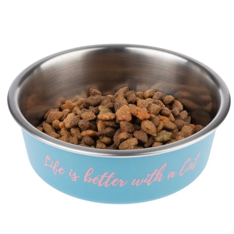 TIAKI skål i rustfrit stål "Better With A Cat"