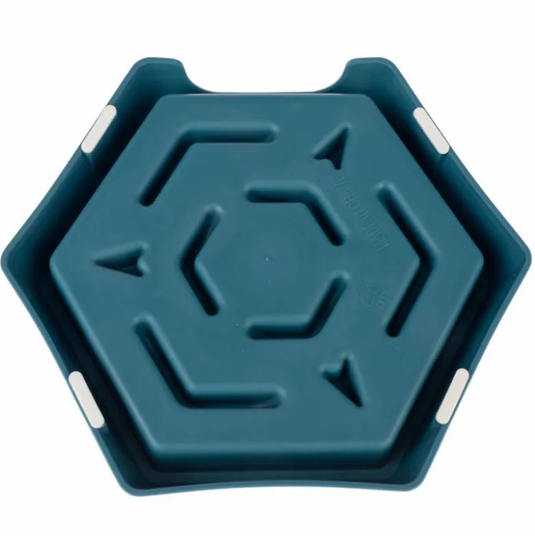 TIAKI Slow Feeder Blue Hexagon