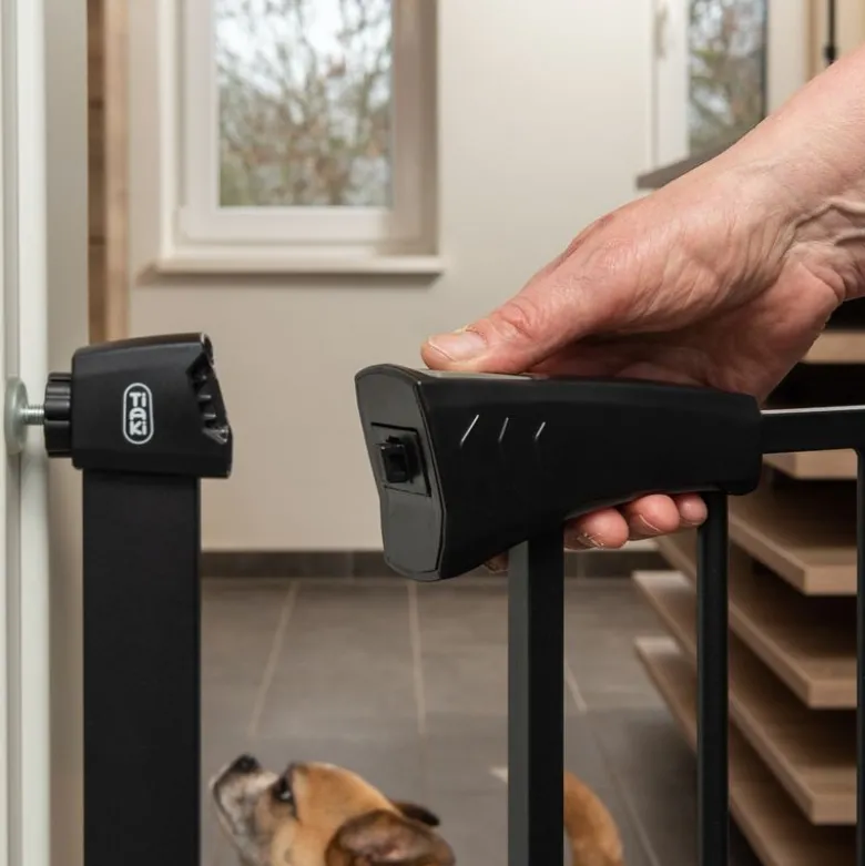 TIAKI sort hundegitter med 7 cm forlængelse