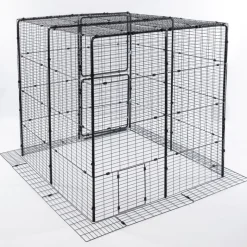 TIAKI udendørs katteindhegning, sort