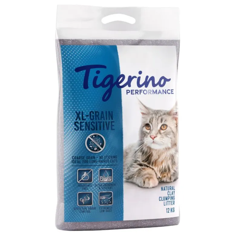 Tigerino Performance XL-Grain Sensitive kattegrus – parfumefri