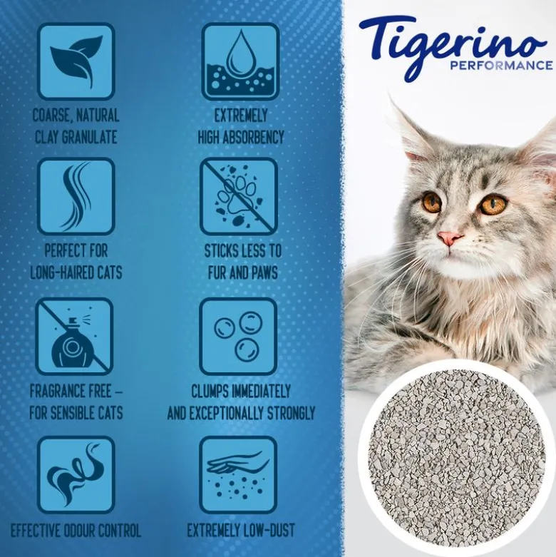 Tigerino Performance XL-Grain Sensitive kattegrus – parfumefri